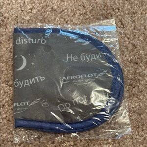 Aeroflot Blue and Gray Eye Mask